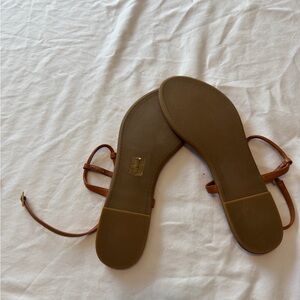 Tory Burch Tan Leather Sandals